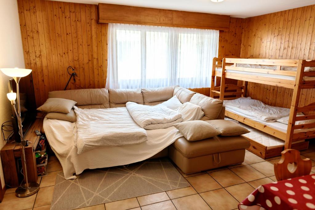 Postel nebo postele na pokoji v ubytování Appartement Le Grand Muveran