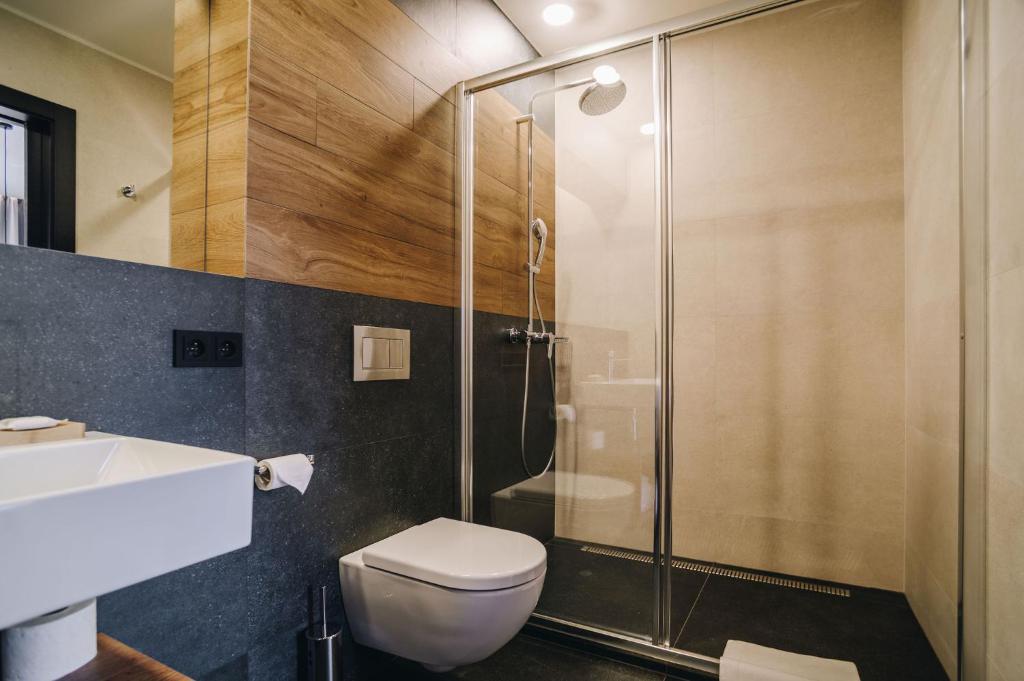 Koupelna v ubytování Executive Apartments Taborska