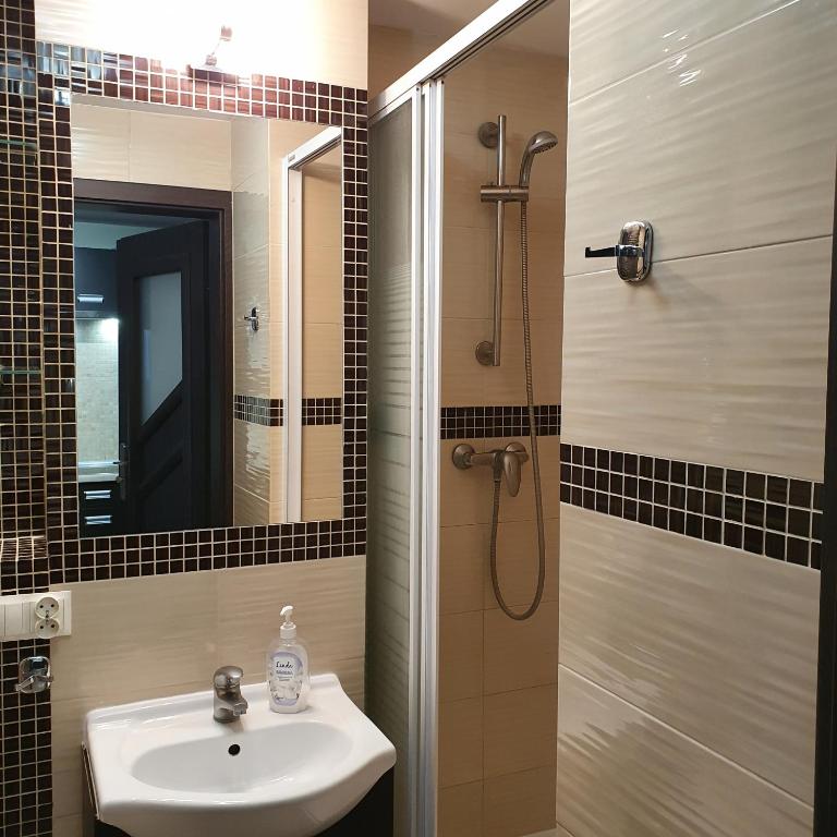 Koupelna v ubytování Center Apartment