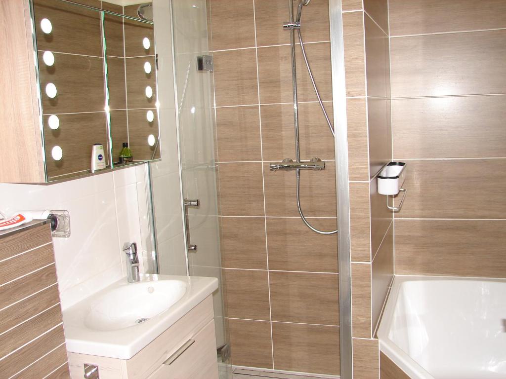 Koupelna v ubytování Apartament Mikulove