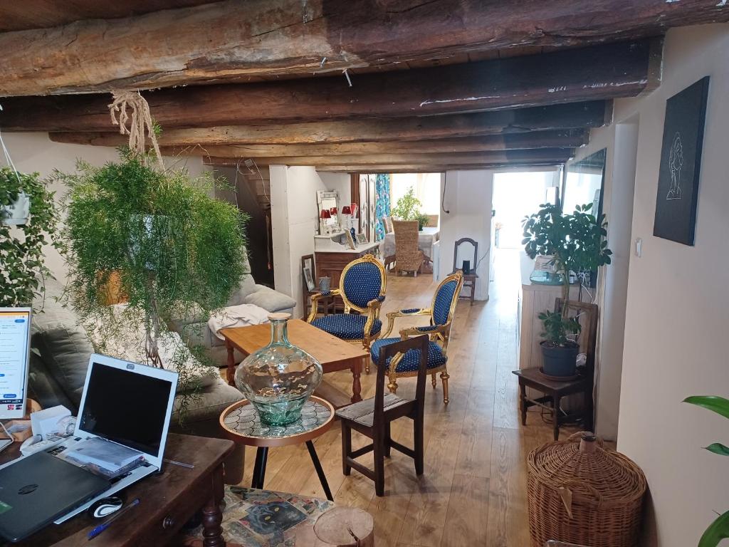 Posezení v ubytování Chambre d'Emma