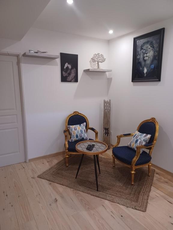 Posezení v ubytování Chambre d'Emma