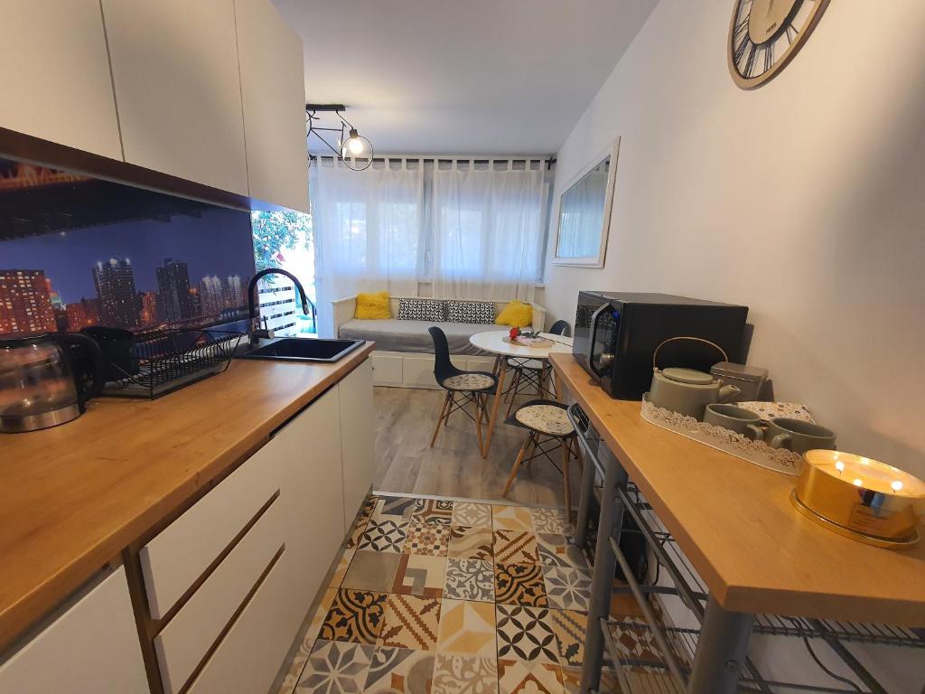Kuchyň nebo kuchyňský kout v ubytování Apartman Jež 3 De Lux - free parking, self check in