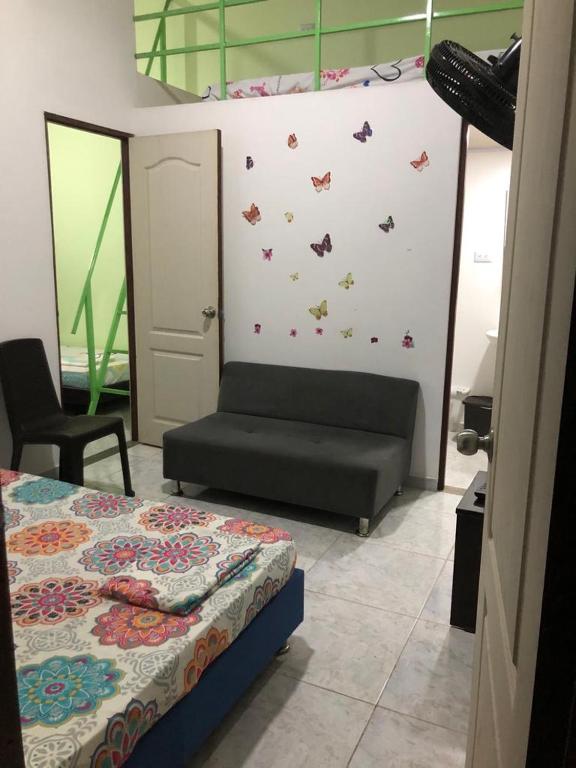 Postel nebo postele na pokoji v ubytování montecarlos hotel