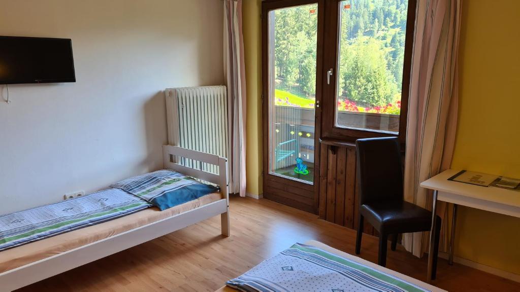 Postel nebo postele na pokoji v ubytování My Appartement - Haus Waldeck