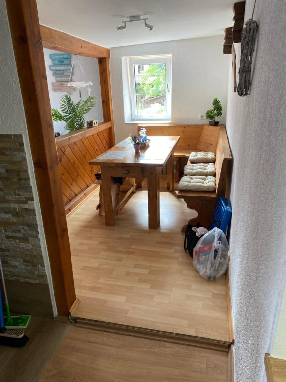 Posezení v ubytování Ferienhaus zum Ulfenbachtal