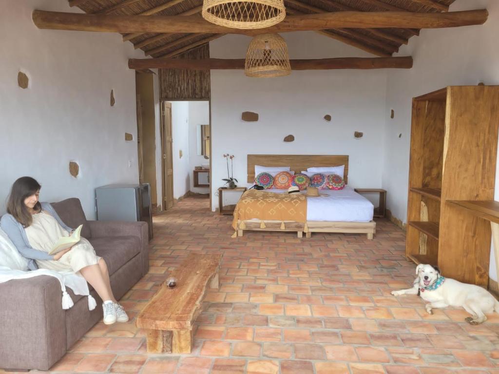 Posezení v ubytování Hotel Cariguá