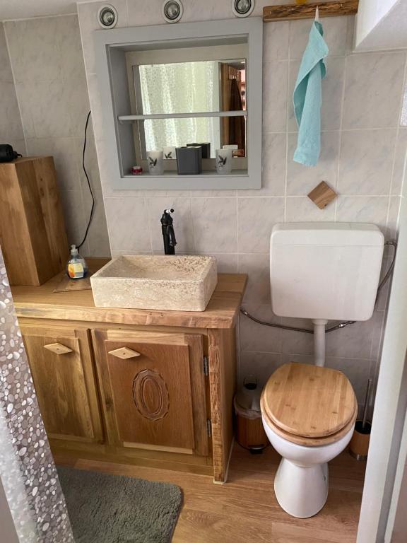 Koupelna v ubytování Ferienhaus zum Ulfenbachtal