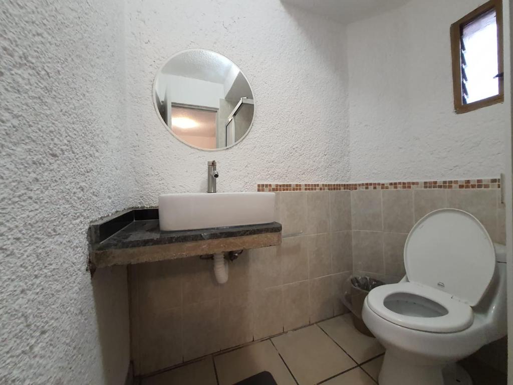 Koupelna v ubytování Hotel Posada Santa Fe