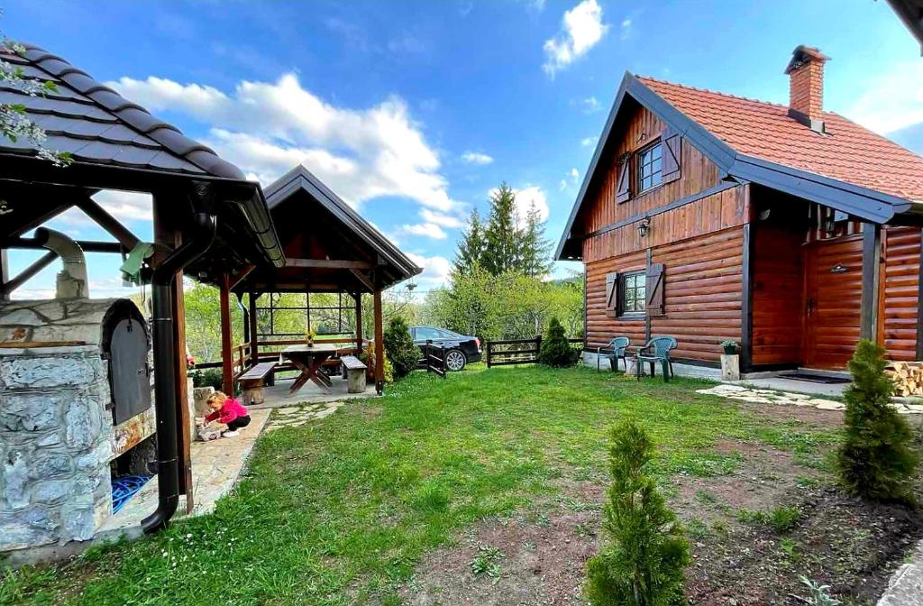 Zahrada ubytování Brvnare Na Brdu