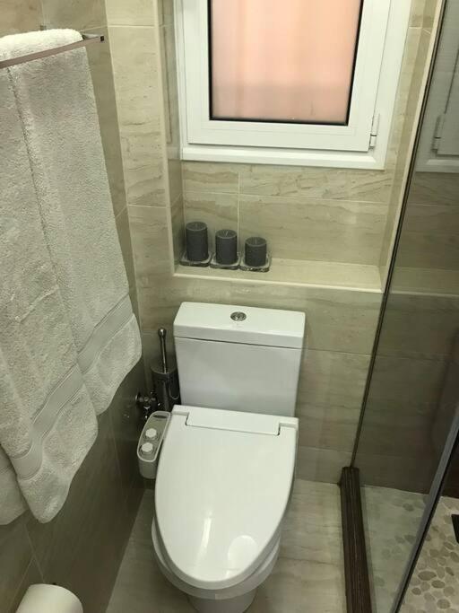 Koupelna v ubytování Finer Things Flisvos Beach Condo in Palaio Faliro