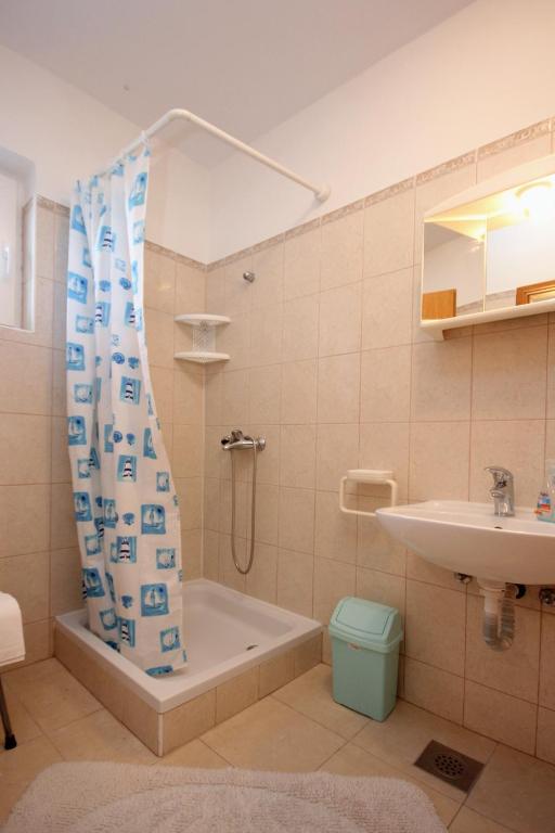 Koupelna v ubytování Apartments with a swimming pool Zubovici, Pag - 9365