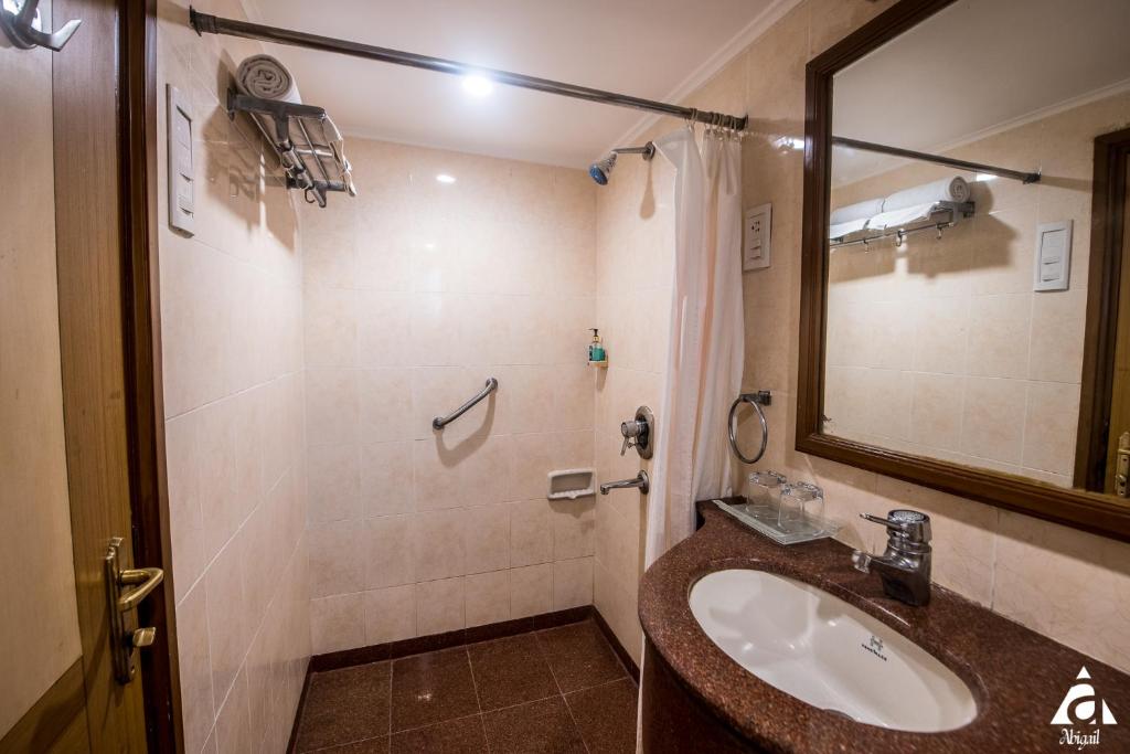 Koupelna v ubytování Hotel Abigail Goradia's