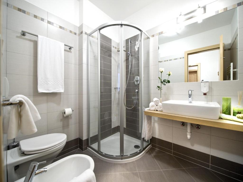 Koupelna v ubytování Hotel Florian