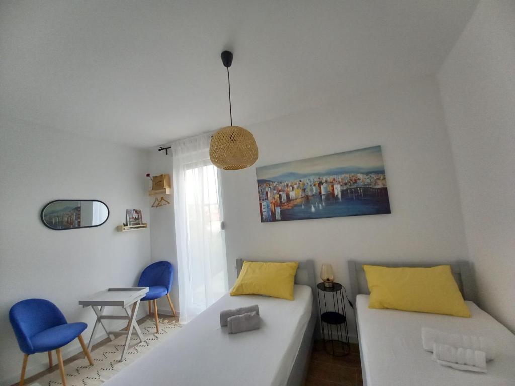 Posteľ alebo postele v izbe v ubytovaní Villa apartment Laganini