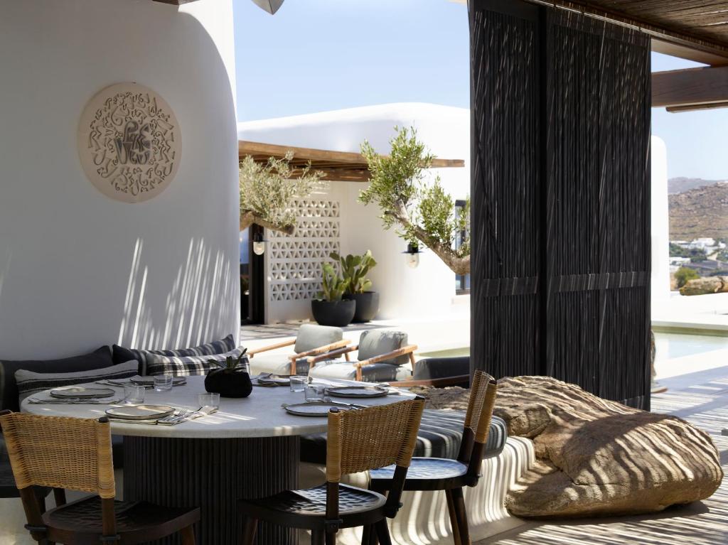 Posezení v ubytování Kalesma Mykonos