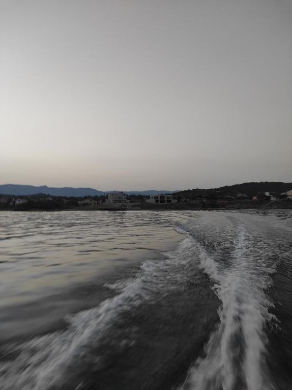 a view of the water from a boat at Platsa Studios in Megás Limniónas