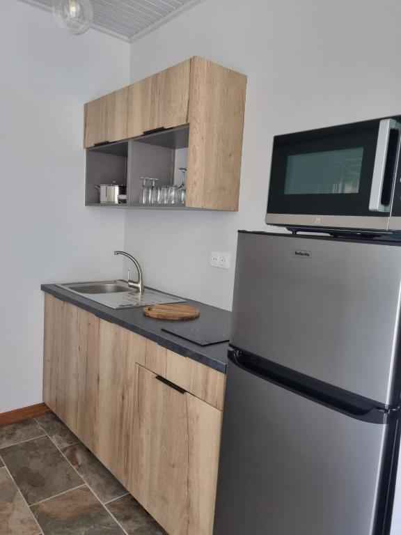 Kuchyň nebo kuchyňský kout v ubytování Villa MALOEM