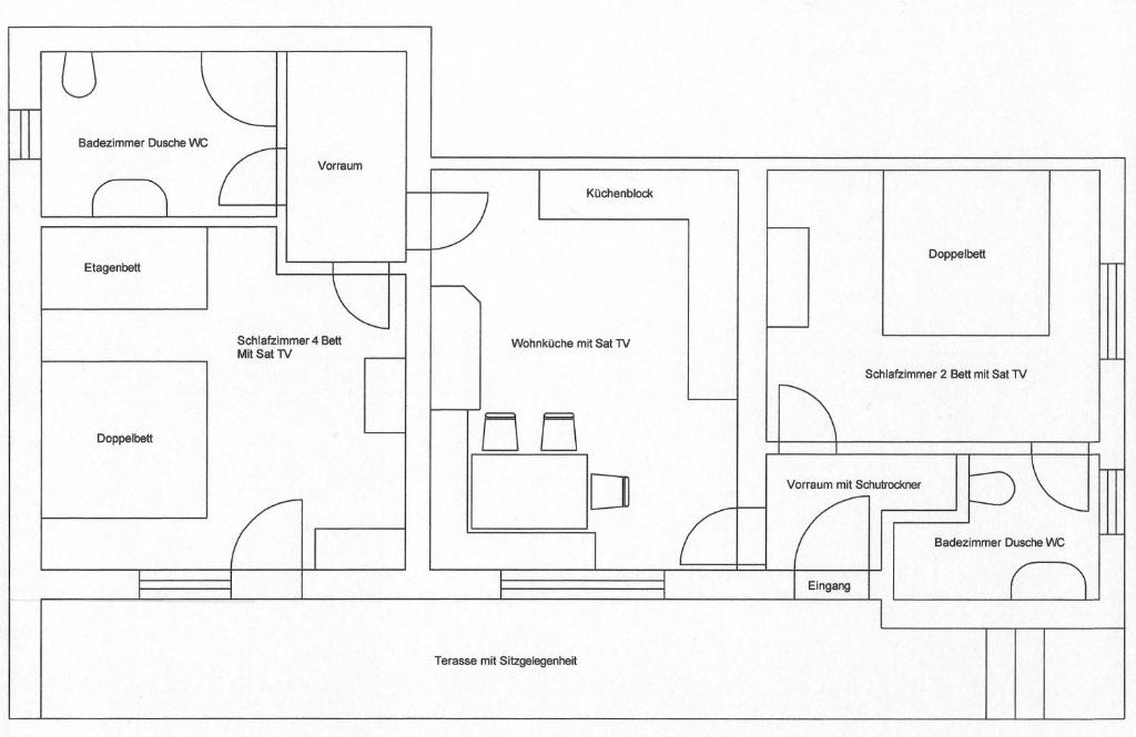 Plán poschodí v ubytovaní Ferienwohnung Nussbaum