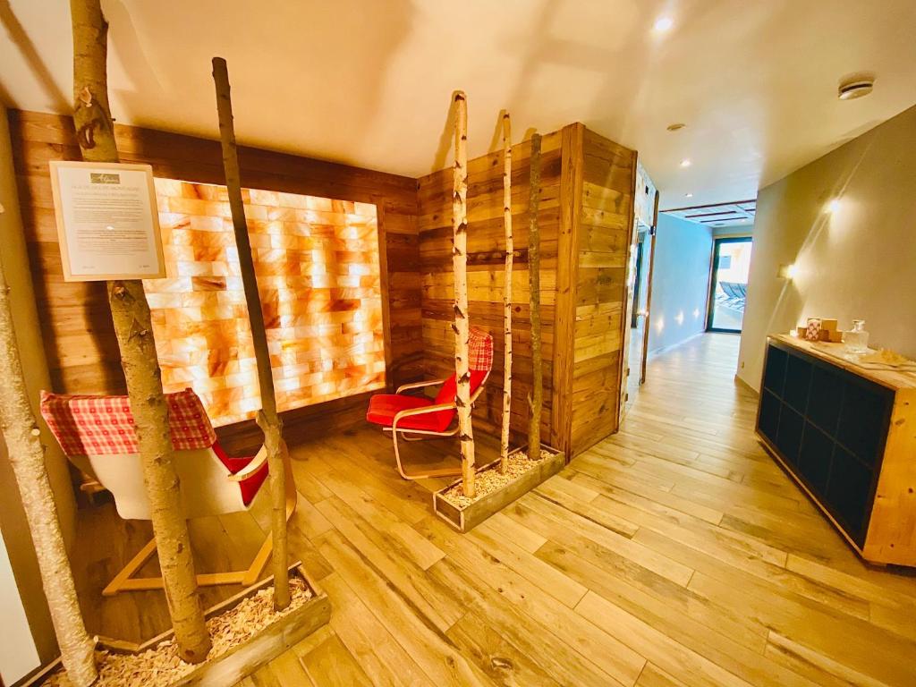 Koupelna v ubytování Hotel Alpina