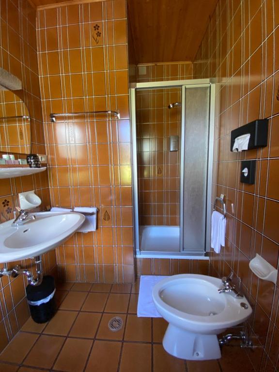 Koupelna v ubytování Guesthouse Rosengarten