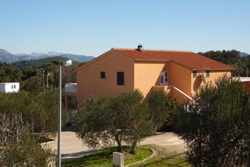a house with a street light in front of it at Apartment Drace 10127b in Drače