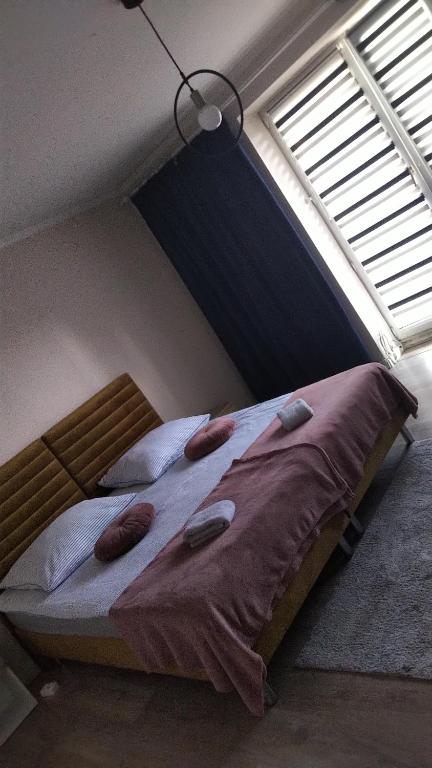 Łóżko lub łóżka w pokoju w obiekcie Willa Gorzow-spokojna okolica!
