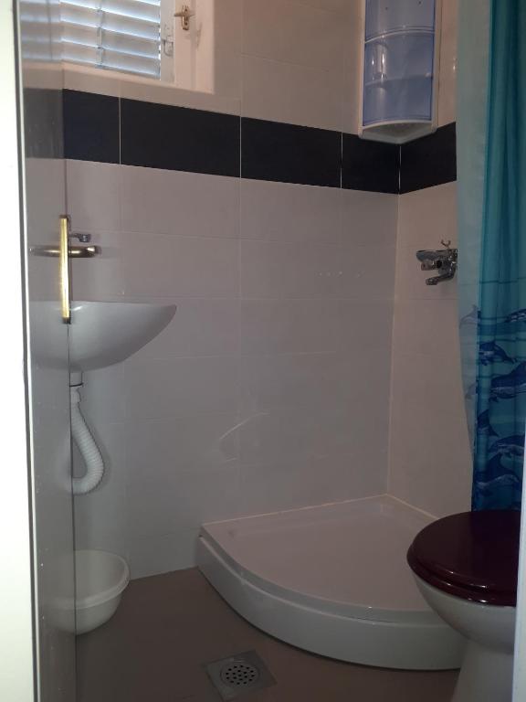 Kúpeľňa v ubytovaní Apartments with parking spaces Starigrad, Paklenica - 11848