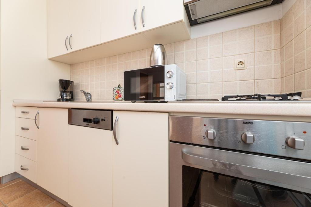 Kuchyň nebo kuchyňský kout v ubytování Malinsummer Apartments