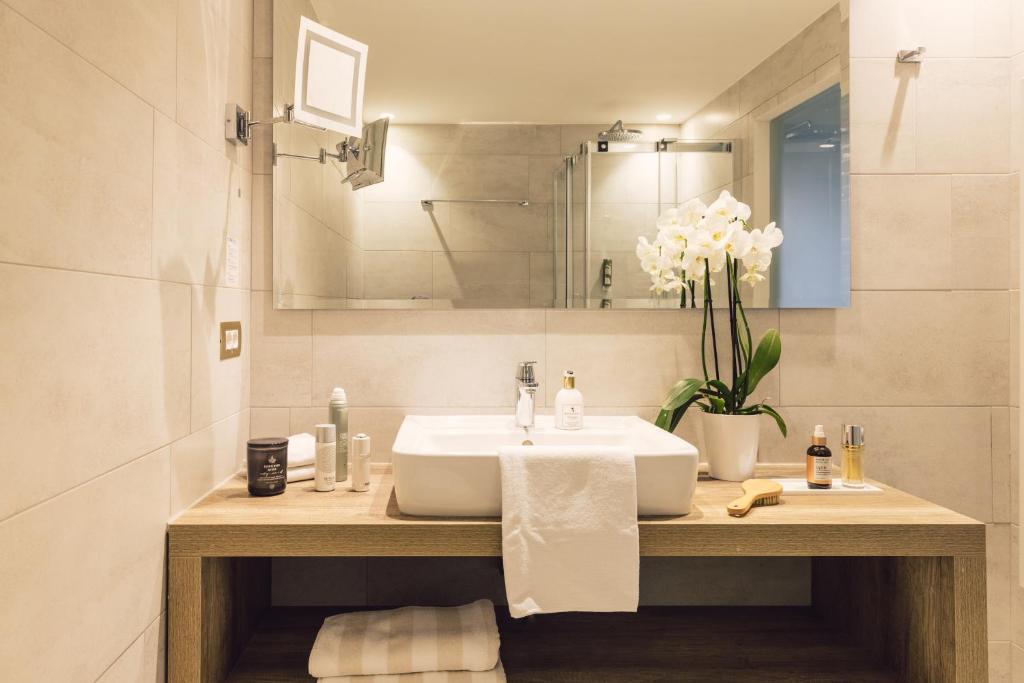 Koupelna v ubytování Parkhotel Schachen