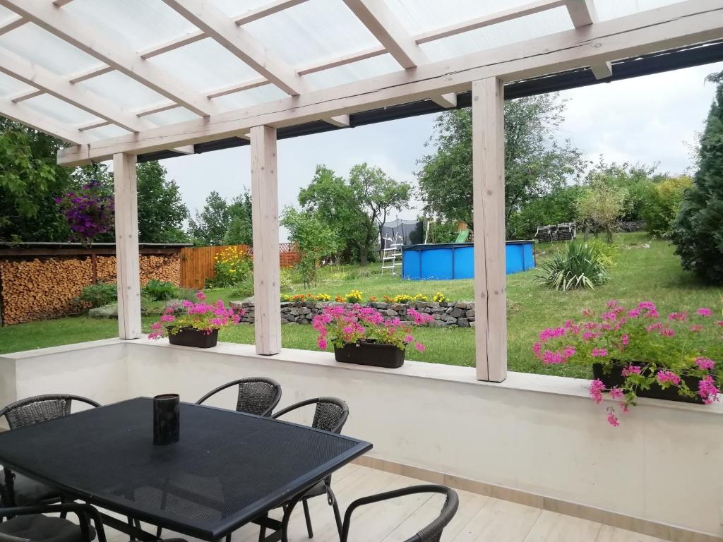 Zahrada ubytování Apartment Těchov
