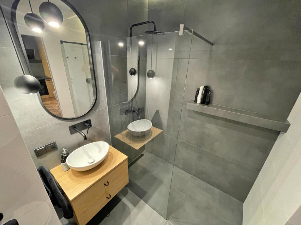 Kúpeľňa v ubytovaní Apartament Bubble z darmowym parkingiem