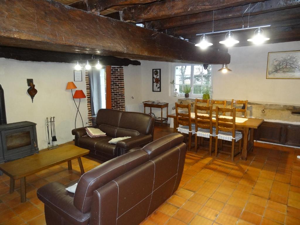 Posezení v ubytování Gîte des Bruyères