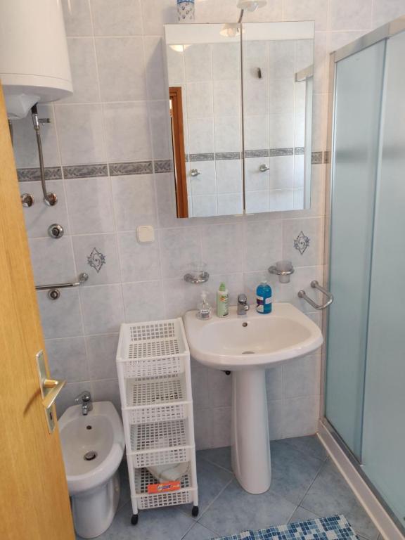 a bathroom with a sink and a toilet at Apartment Nenadic in Hrahorić