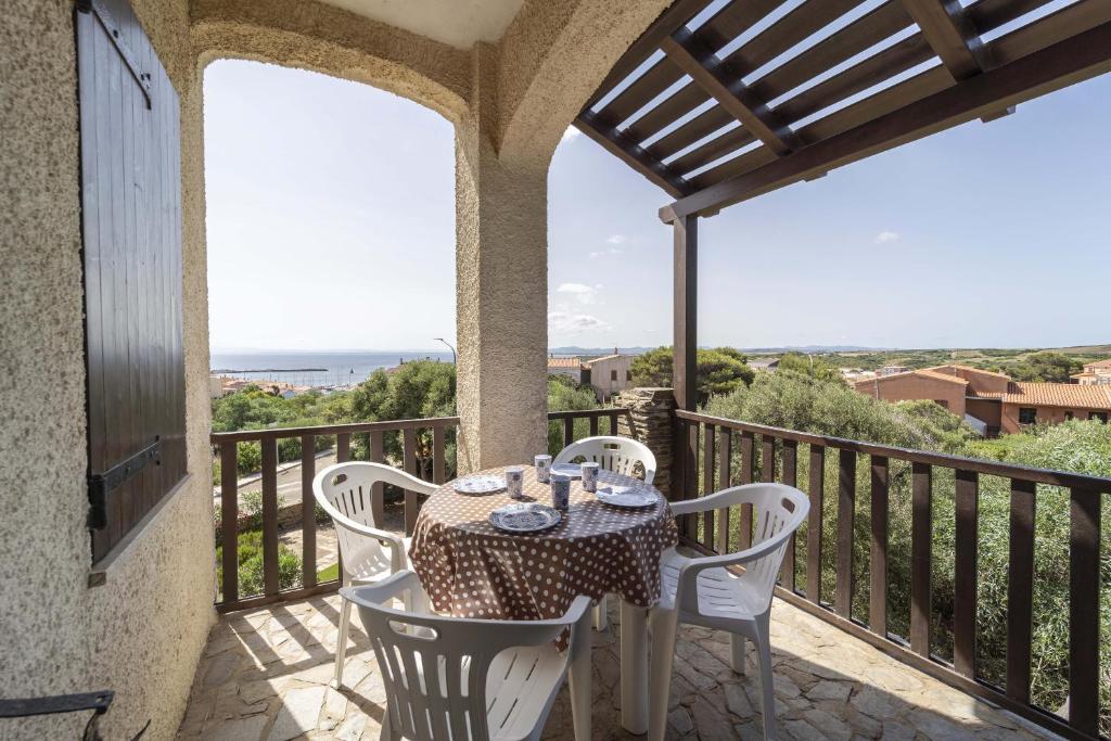 Balkón alebo terasa v ubytovaní Stintino sea front apartments B