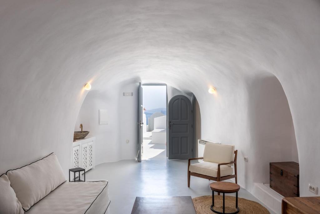 Posezení v ubytování Oia Spirit Boutique Residences