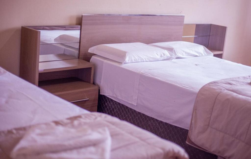 Postel nebo postele na pokoji v ubytování Hotel Ermitage