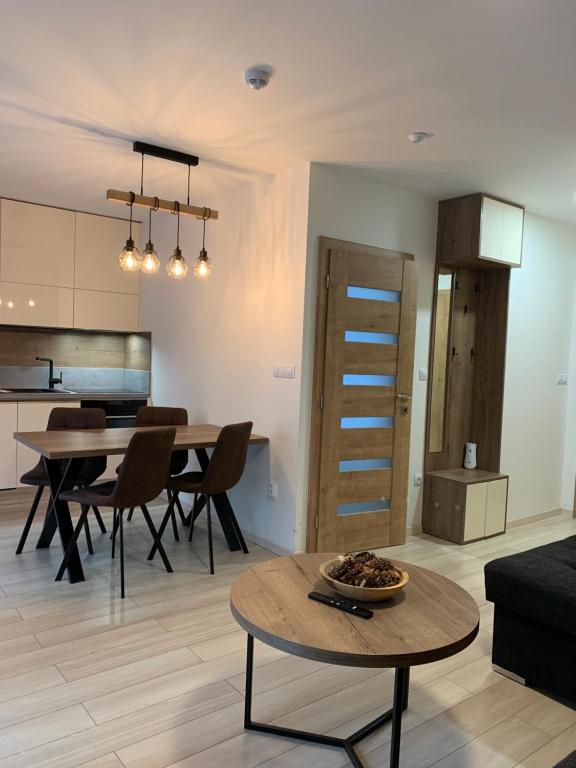 Kuchyň nebo kuchyňský kout v ubytování Apartmány Valča