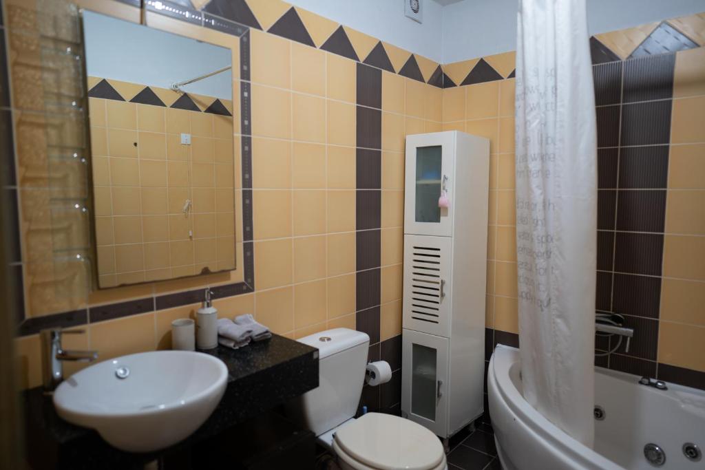 Kúpeľňa v ubytovaní Apollon house