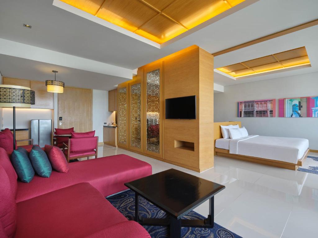 TV a/nebo společenská místnost v ubytování The Kee Resort & Spa