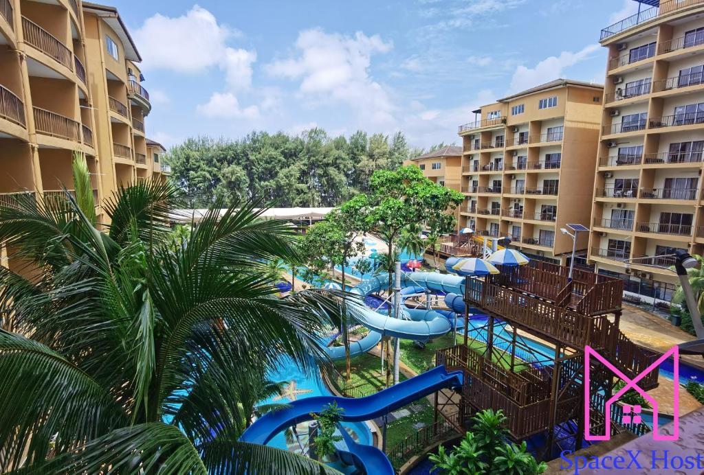 a water park at a resort with a water slide at Gold Coast Morib Resort in Banting