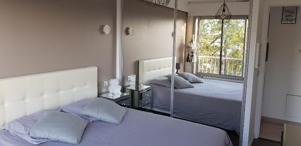 Posteľ alebo postele v izbe v ubytovaní 4P, Piscine, Tennis, Wifi, Proche Centre et Plages