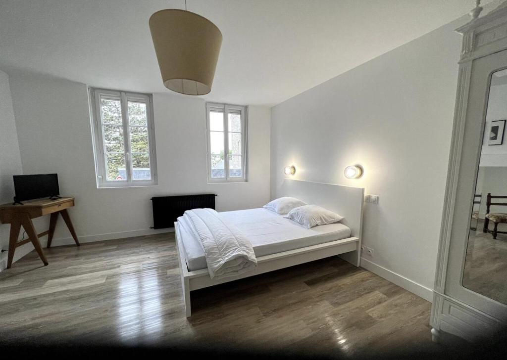 Posteľ alebo postele v izbe v ubytovaní Max3, T2 en duplex, Bord de mer