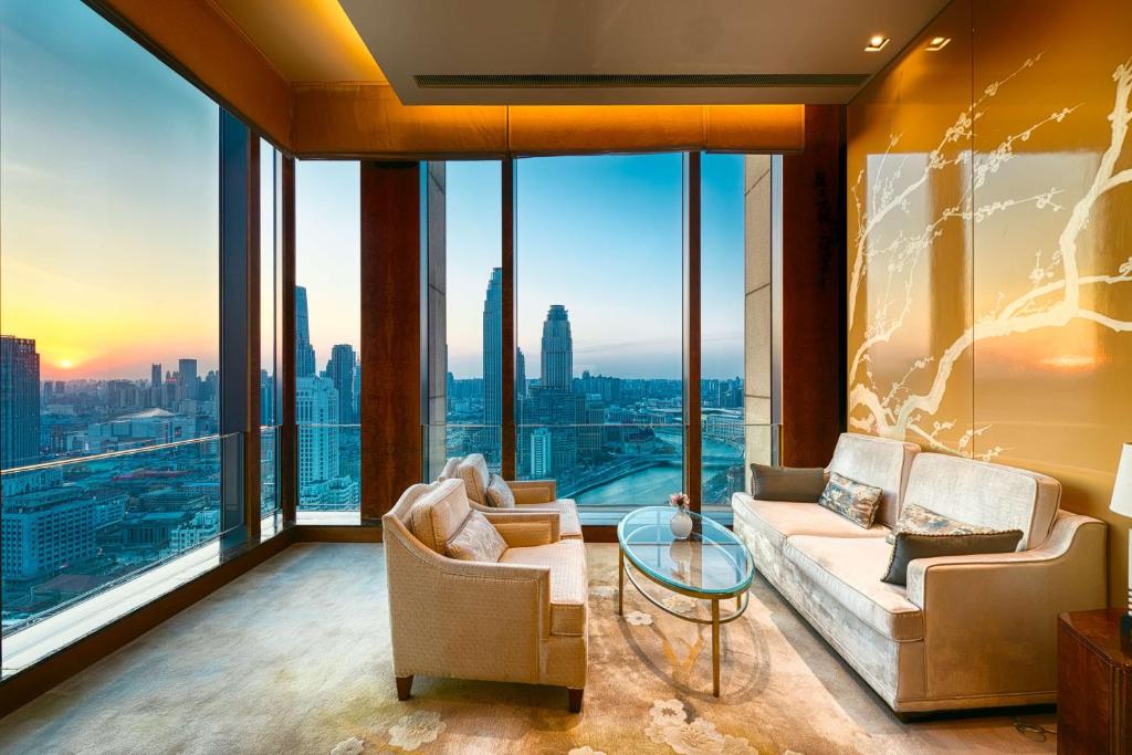 Posezení v ubytování Shangri-La Tianjin