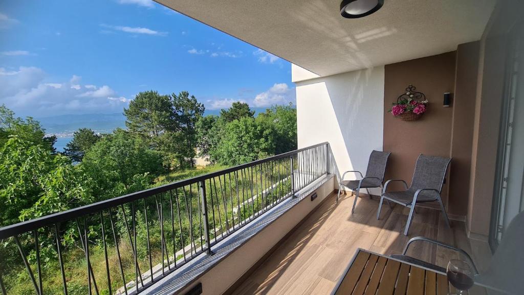 Balkón nebo terasa v ubytování Vila Primorka Apartmani Oleander