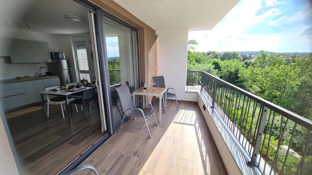Balkón nebo terasa v ubytování Vila Primorka Apartmani Oleander