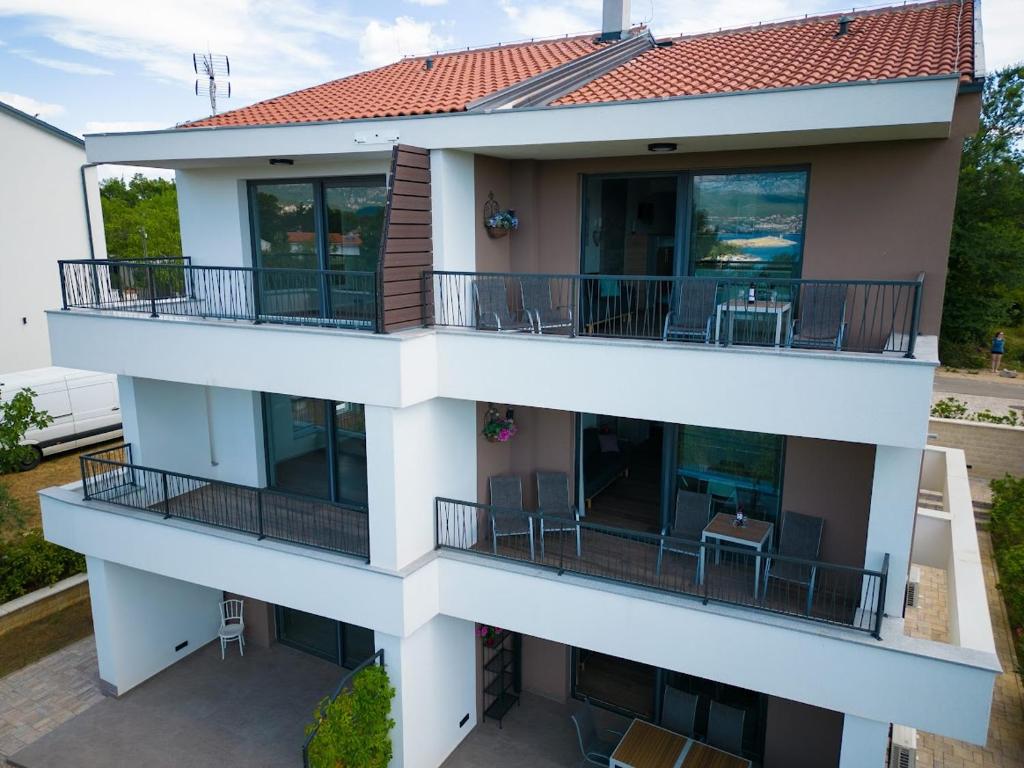 Balkón nebo terasa v ubytování Vila Primorka Apartmani Oleander