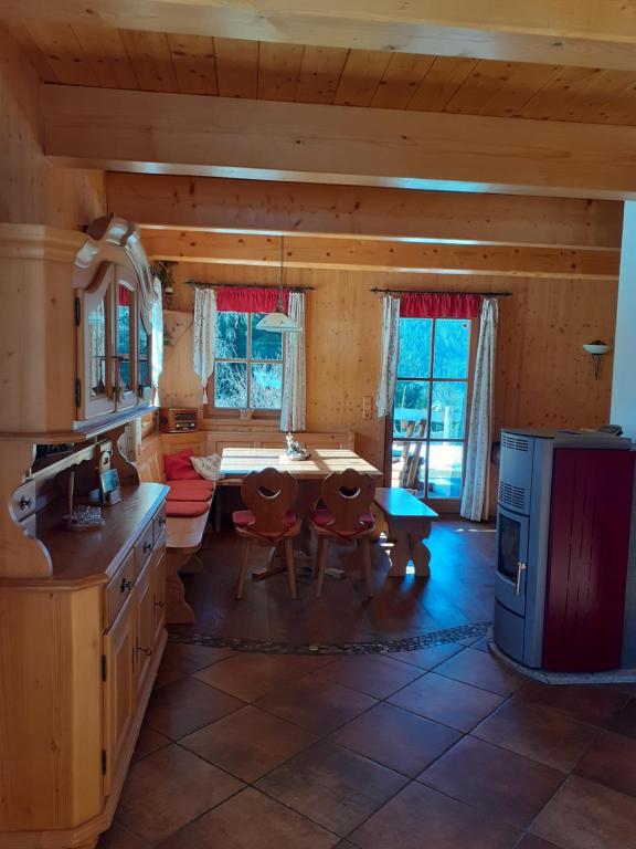 Kuchyň nebo kuchyňský kout v ubytování Pichelhütte