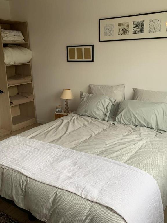 Posteľ alebo postele v izbe v ubytovaní maison de charme avec jardin,pacé,proche de Rennes