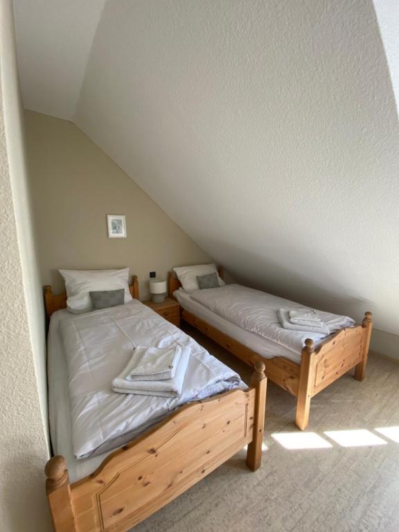Postel nebo postele na pokoji v ubytování Das Anni's